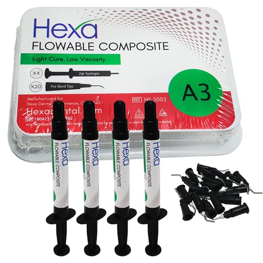 Hygedent HF-3003 Hexa Flowable Composite Syringes A3 4/Pk 2 Gm Hygedent HF-3003 Hexa Flowable Composite Syringes A3 4/Pk 2 Gm